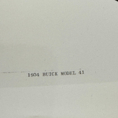 1934 Buick Model 41 Car Automobile Vintage Image Modern Print