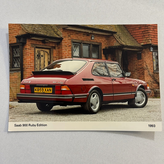 1993 Saab 900 Ruby Edition Car Automobile Factory Press Photo Photograph Print
