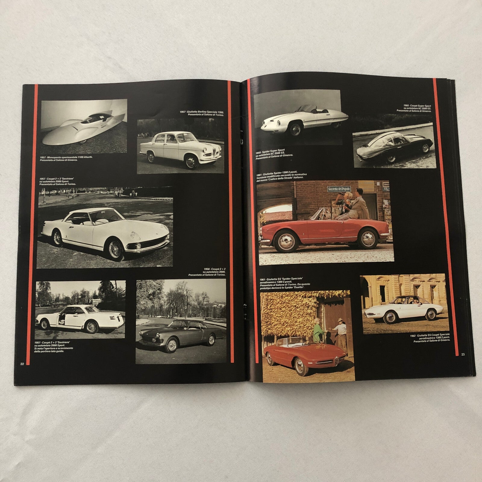 Alfa Romeo Pininfarina History Brochure Book 6C Spider Cabriolet Coupe Prototype