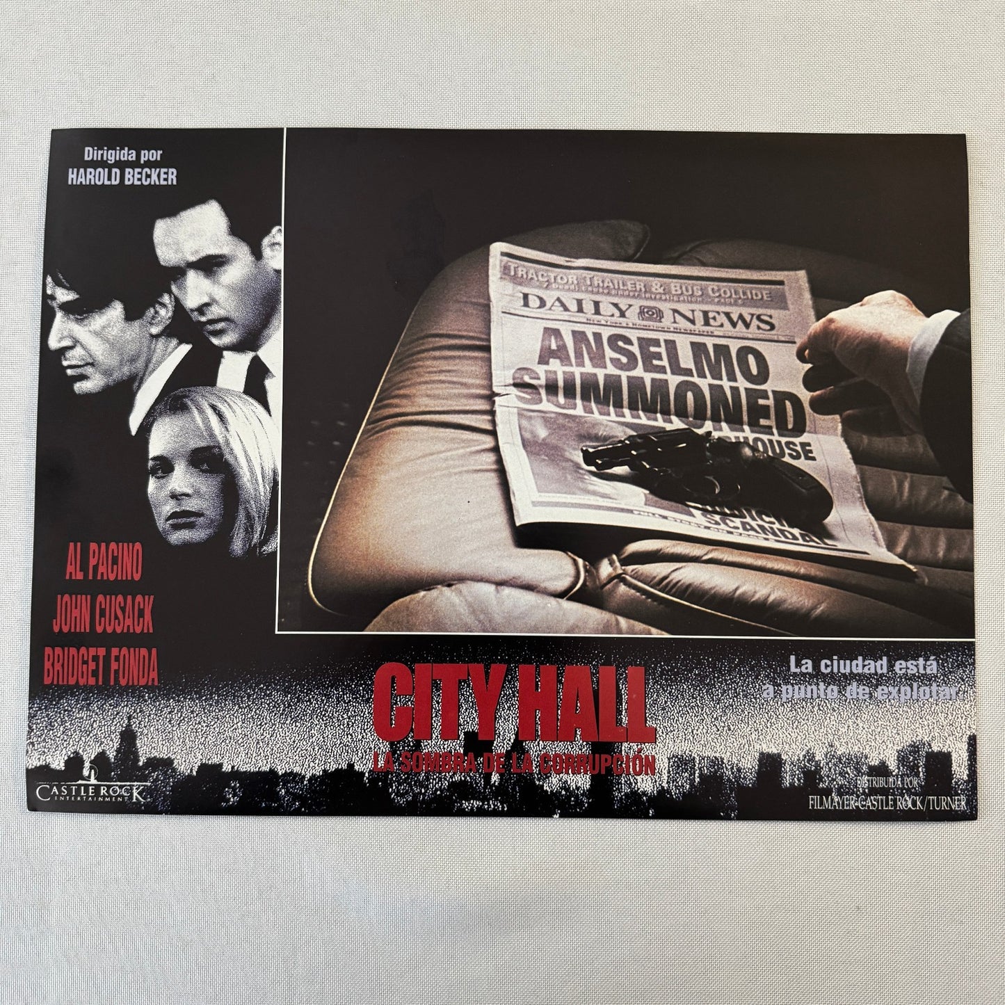 Vintage Movie Lobby Card Poster Lot City Hall Al Pacino Bridget Fonda SPANISH