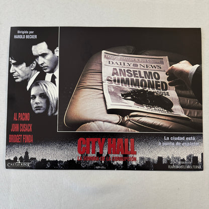Vintage Movie Lobby Card Poster Lot City Hall Al Pacino Bridget Fonda SPANISH