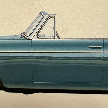 1956 Volvo P1900 Car Automobile Illustration Art Drawing Hand Drawn Robert Preis