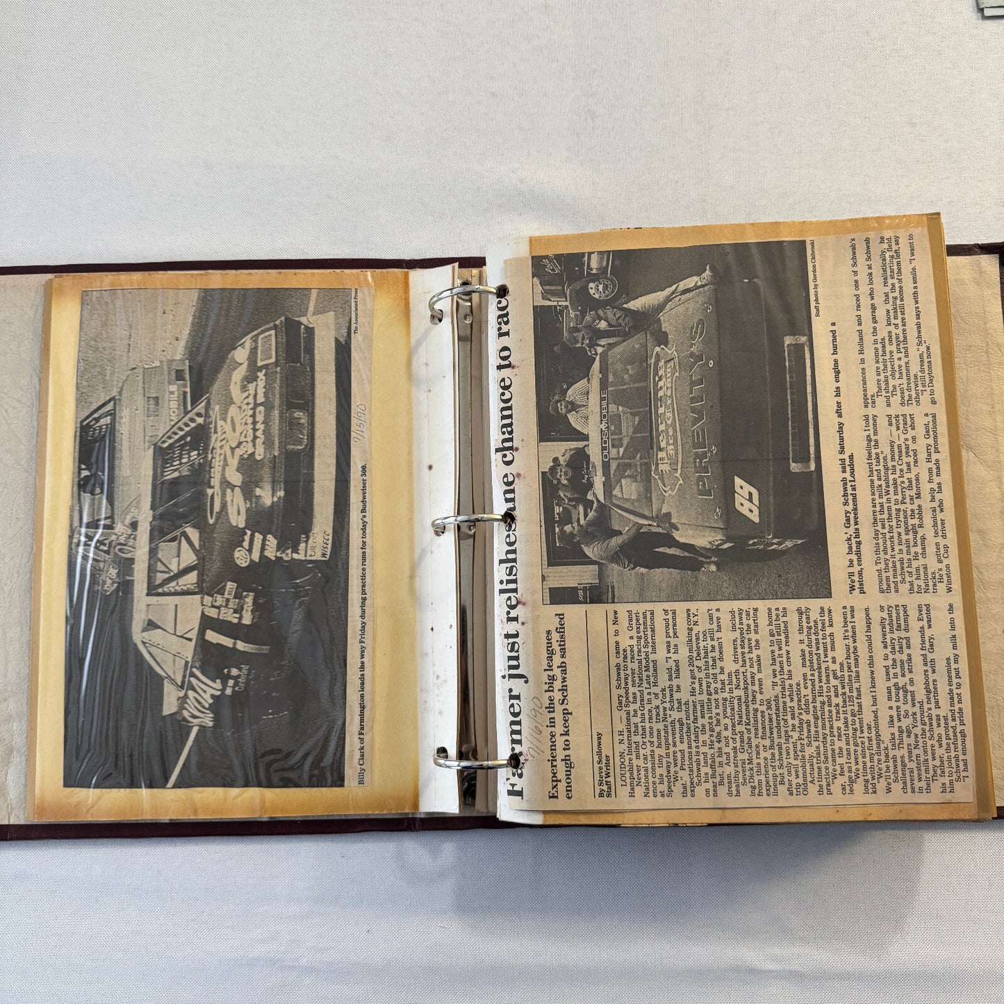 1990 Stock Car Racing Scrapbook Stockcar NASCAR Vintage Over 100 Photographs