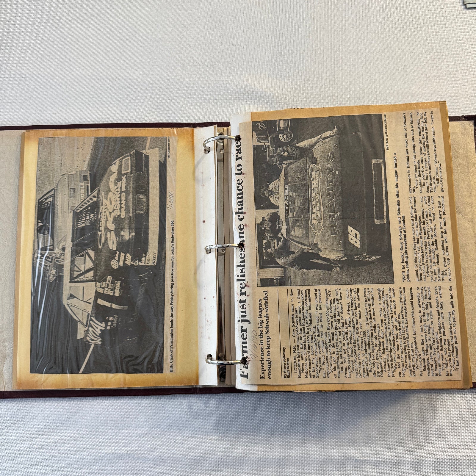 1990 Stock Car Racing Scrapbook Stockcar NASCAR Vintage Over 100 Photographs
