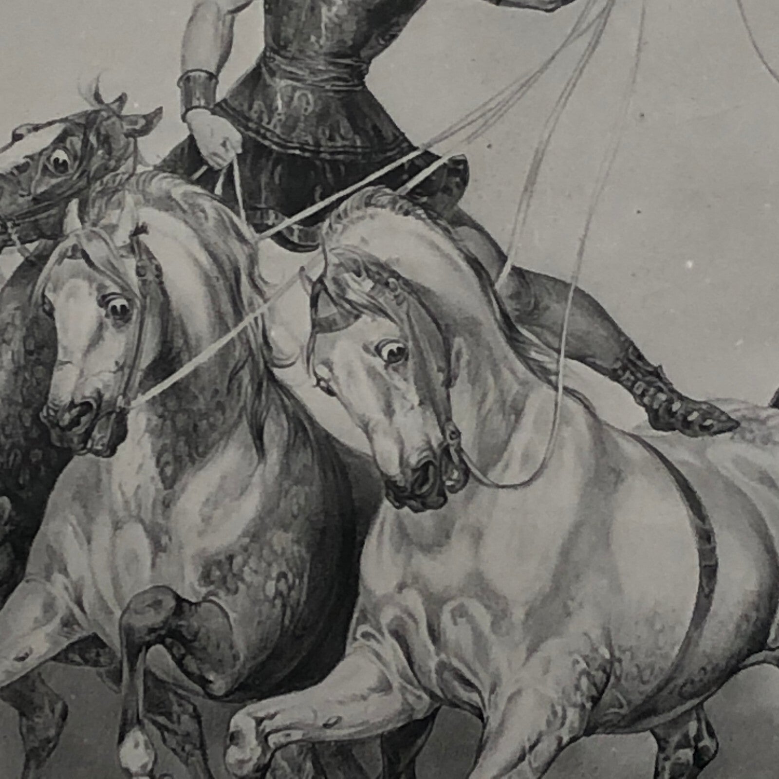 Vintage Photograph of Painting Man on Horse Horseback Ilustration Photo