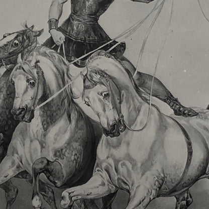 Vintage Photograph of Painting Man on Horse Horseback Ilustration Photo