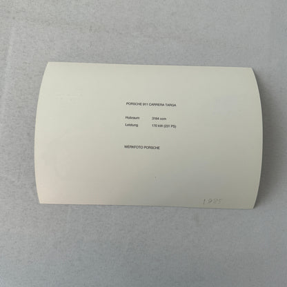 Porsche 911 Carrera Targa Car Factory Press Photo Photograph Werkfoto German