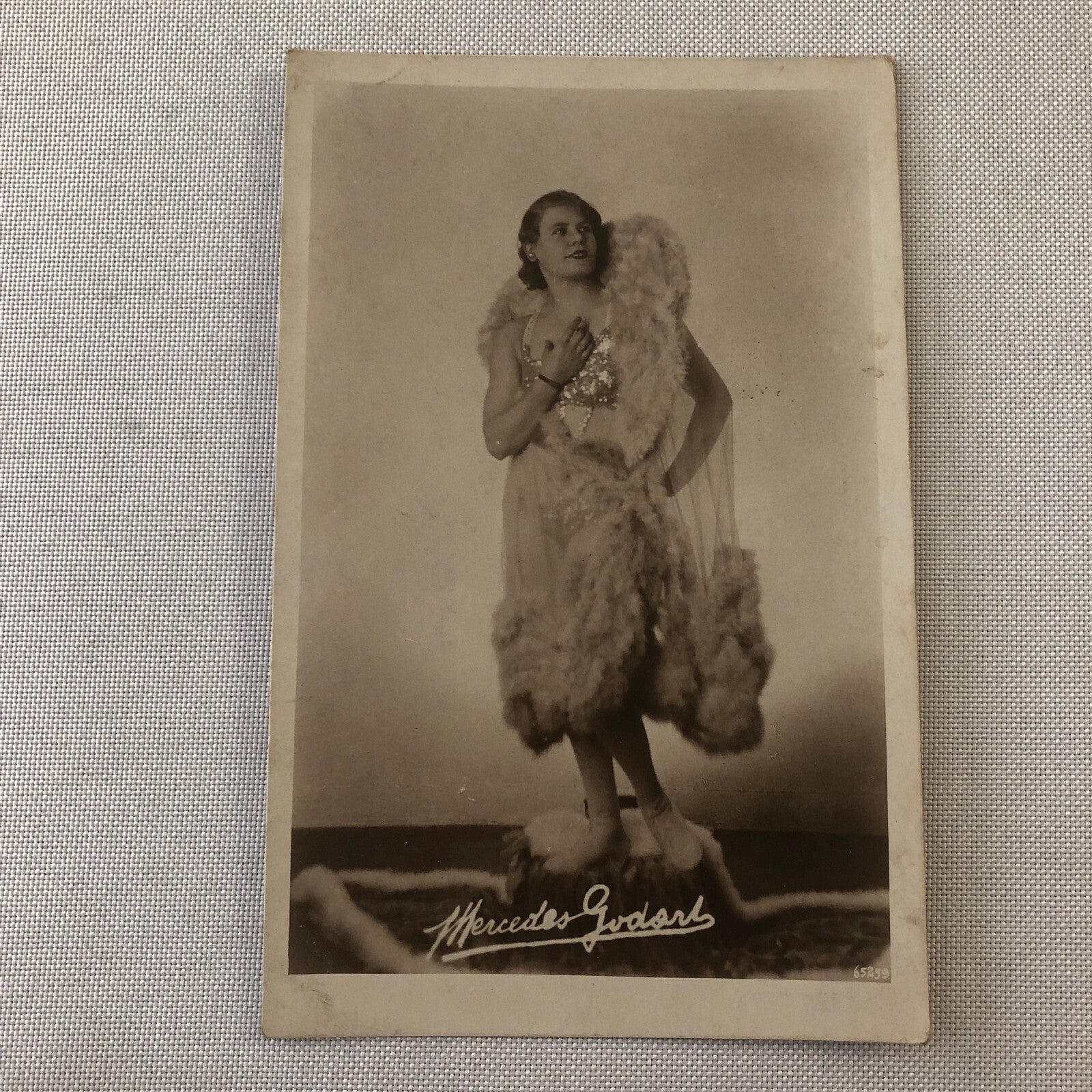 Circus Performer Acrobats Trapeze RPPC Real Photo Postcard Mercedes Godart