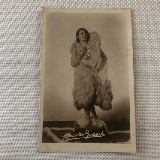 Circus Performer Acrobats Trapeze RPPC Real Photo Postcard Mercedes Godart