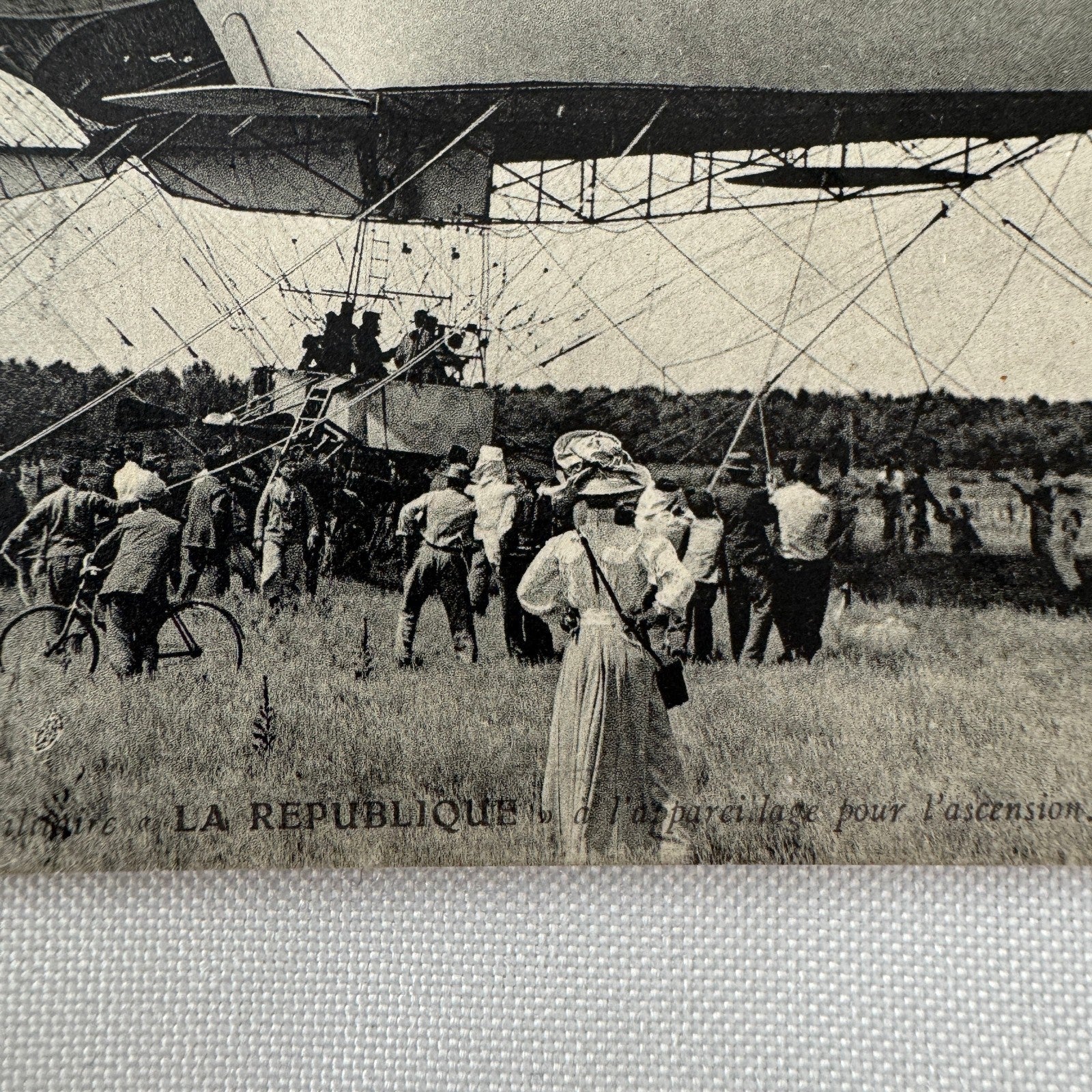 Vintage Zeppelin Airship Dirigible Postcard Post Card French