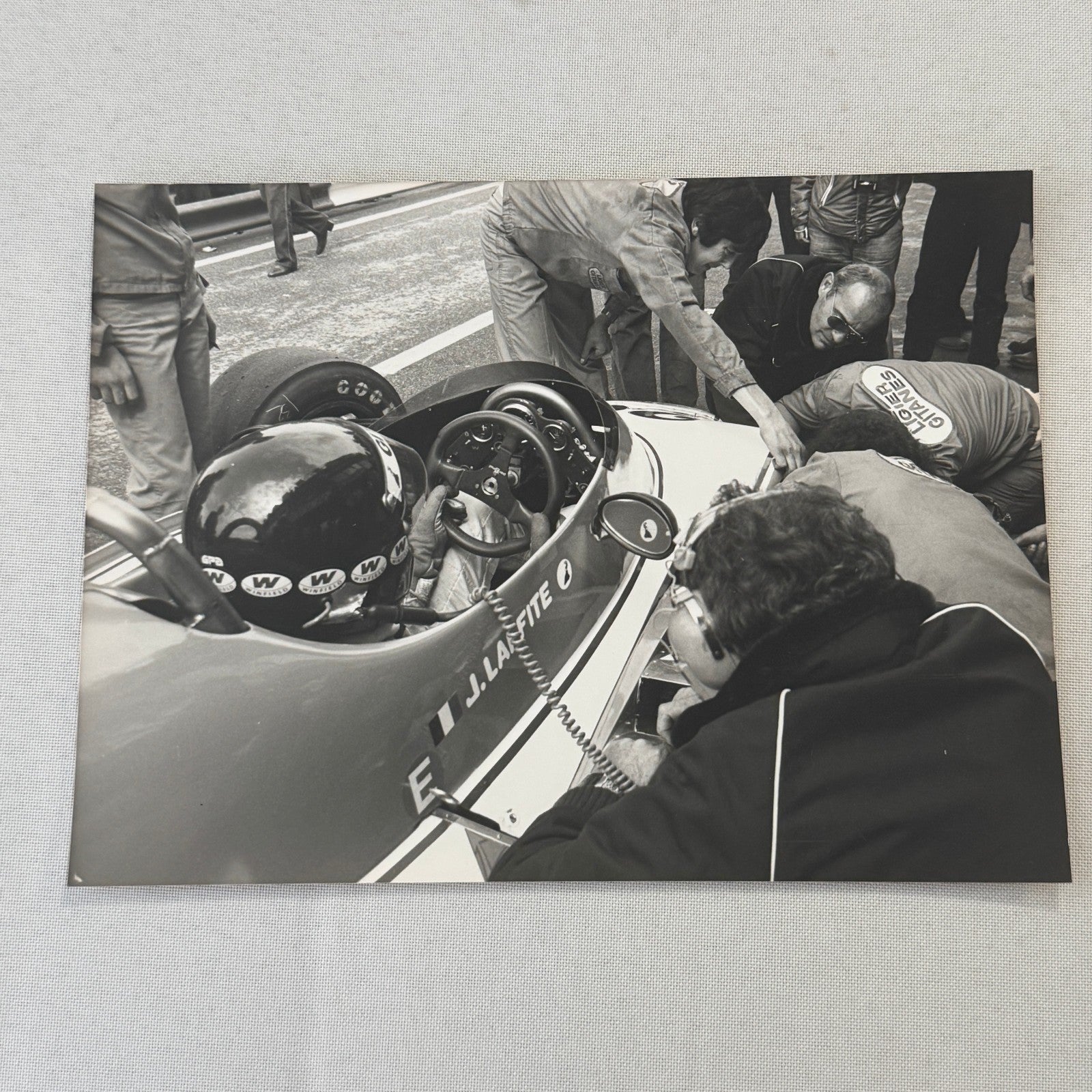 Jacques Laffite Racing Driver DPPI Press Photo Photograph Print Vintage