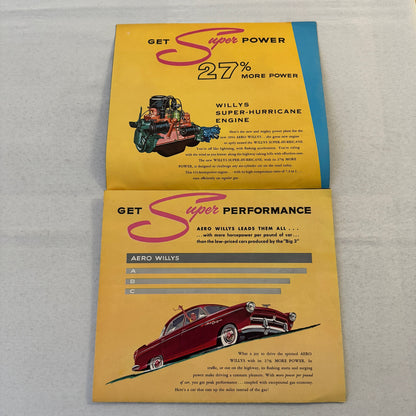 1954 Aero willys Car Sales Brochure Catalog Advertising Lark Eagle Ace