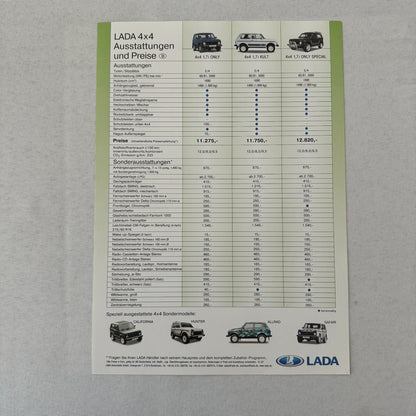 Lada Niva Car Sales Brochure Catalog GERMAN Text European Market Taiga Special +