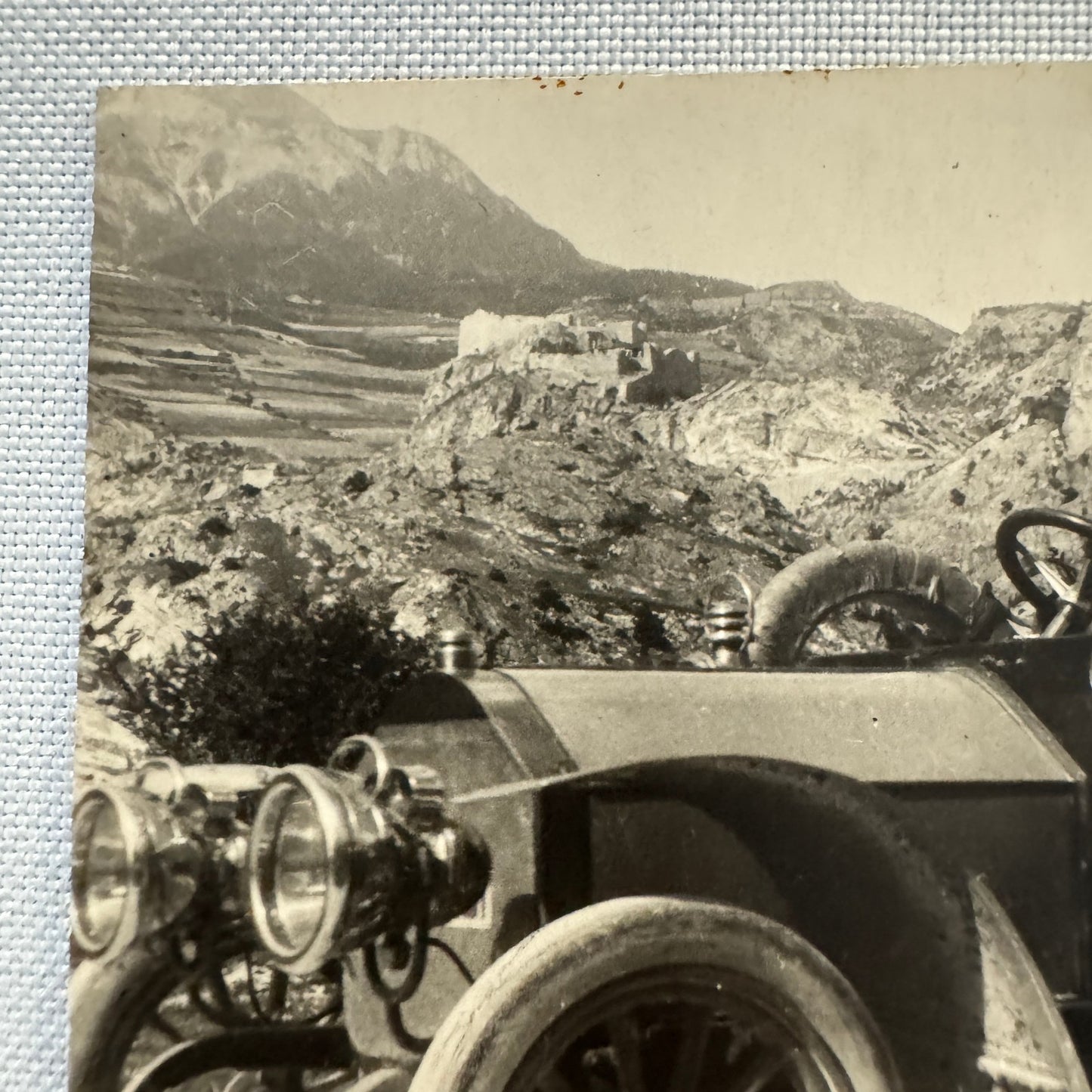 Vintage Photograph Photo People in Early Antique Automobile