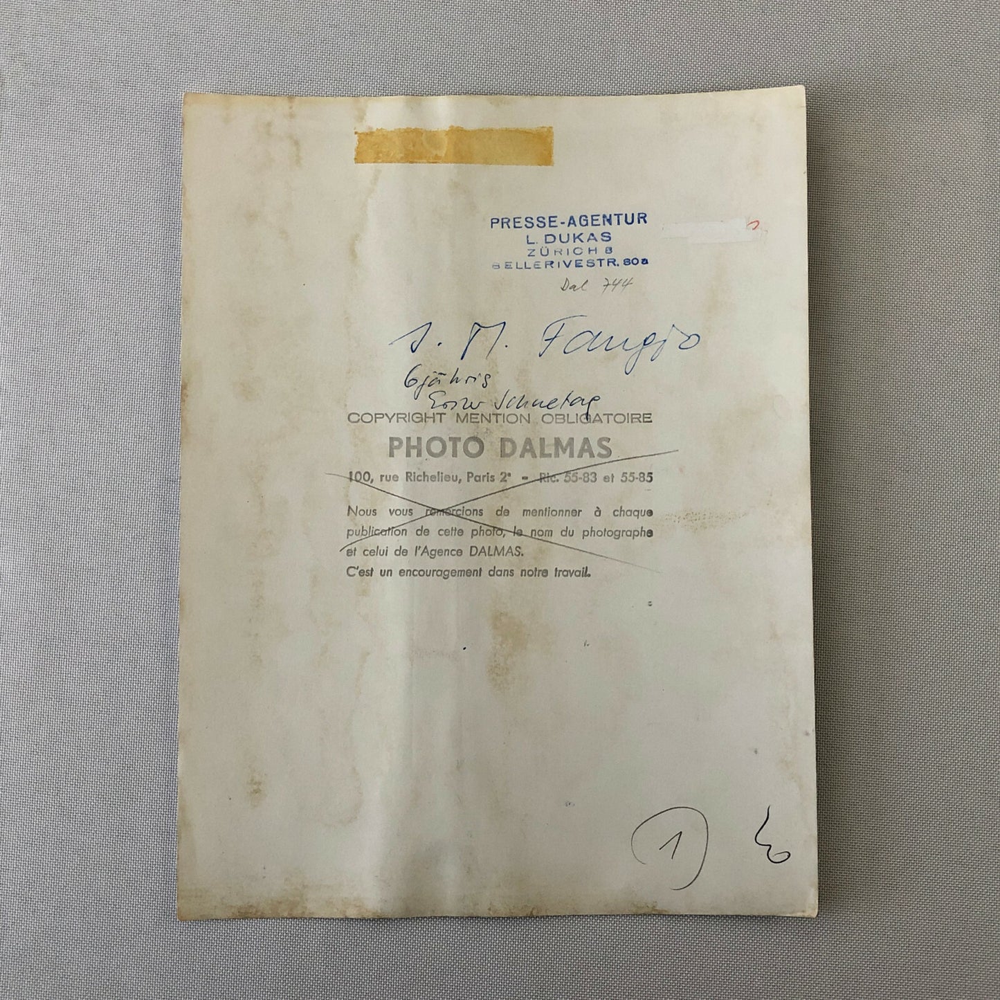 Juan Manuel Fangio Racing Driver as a Child Press Photo Photograph 