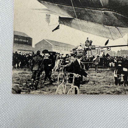 Vintage Zeppelin Airship Dirigible Postcard Post Card French Nulli Secundus