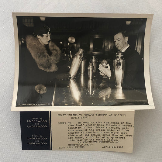 Press Photo Photograph Capital Society Horse Show Prize Selection 1933 Underwood