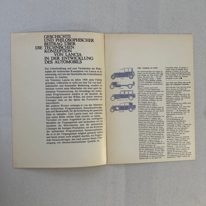 1976 Lancia History Brochure Catalog Flaminia Fulvia Aprilia Aurelia GERMAN