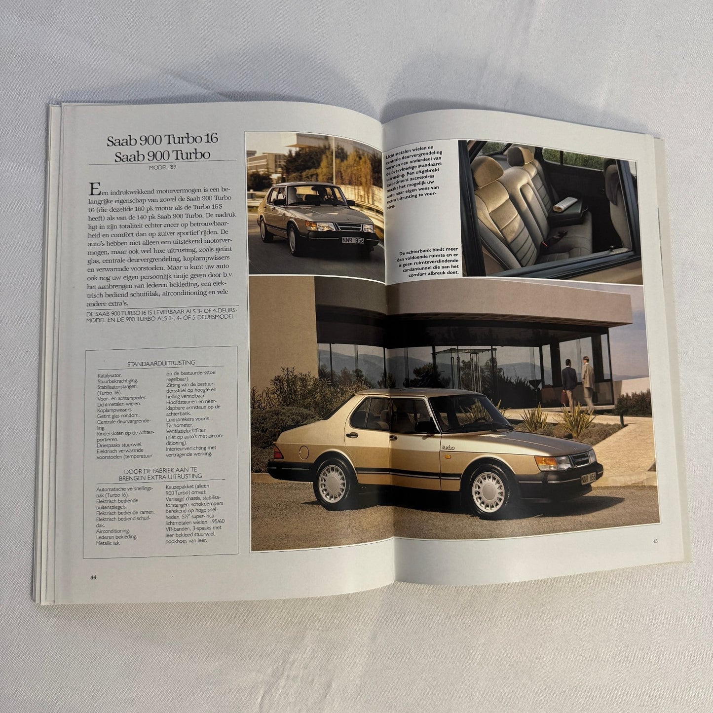 Vintage Saab 900 Car Sales Brochure Catalog 900 Cabriolet 900 Turbo 16S DUTCH