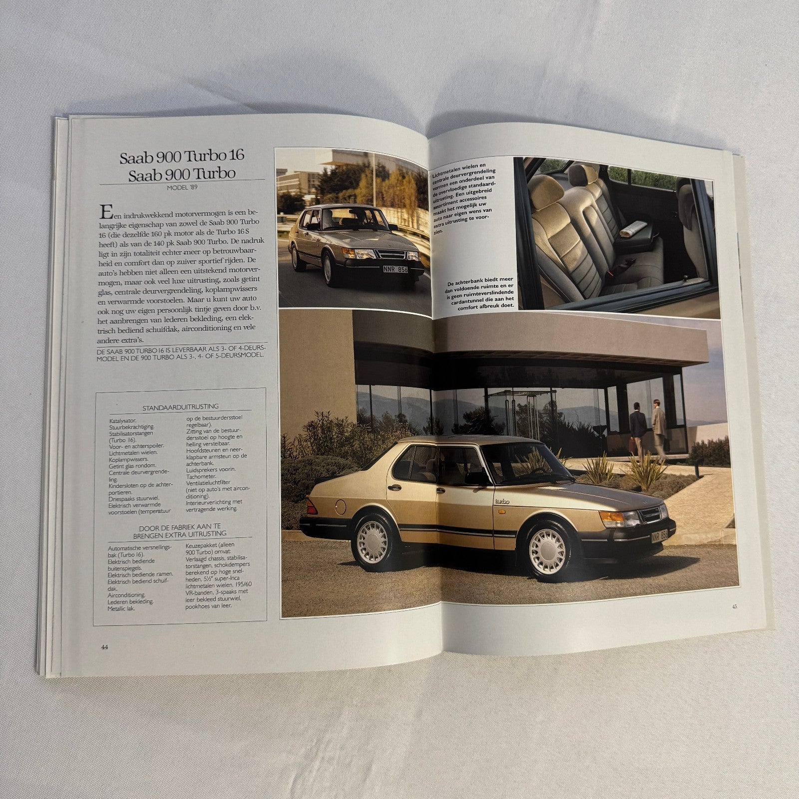 Vintage Saab 900 Car Sales Brochure Catalog 900 Cabriolet 900 Turbo 16S DUTCH