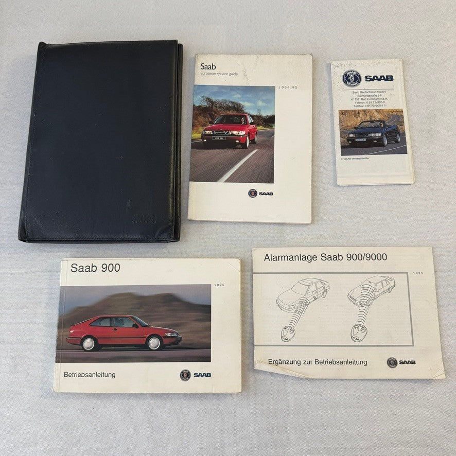 1995 Saab 900 Car Owners Manual Pouch GERMAN Text
