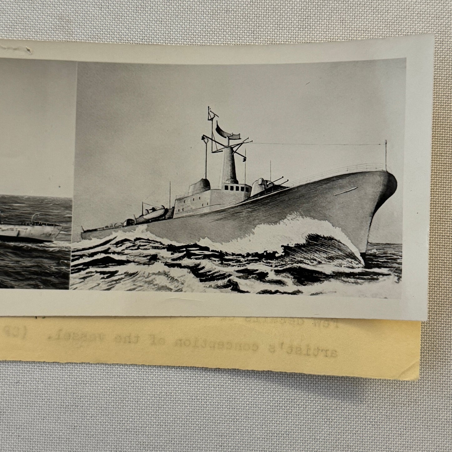 1953 Royal Canadian Navy Press Photo Photograph Warship Corvette Destroyer