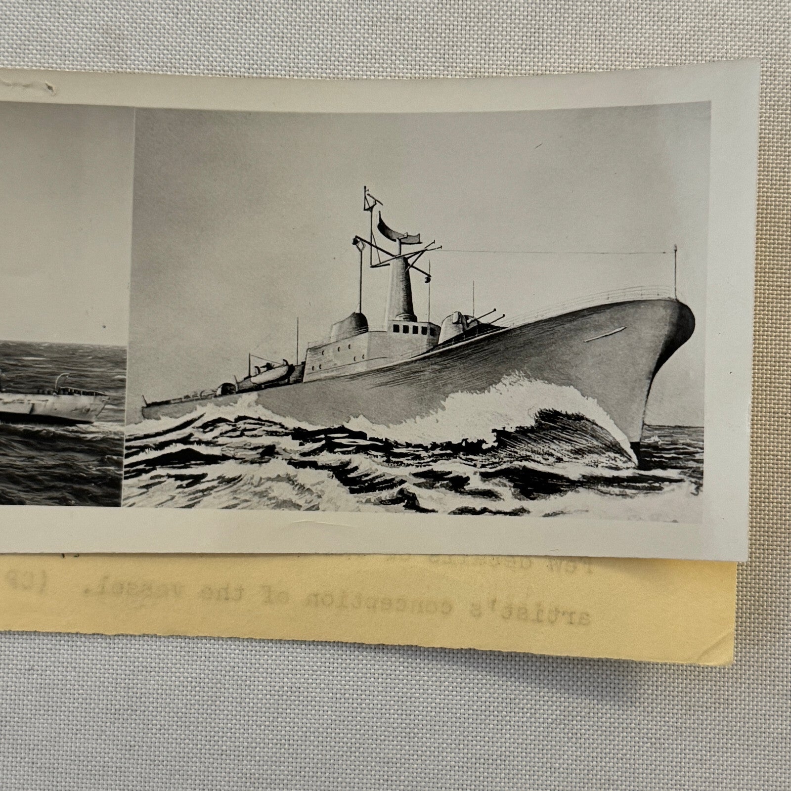 1953 Royal Canadian Navy Press Photo Photograph Warship Corvette Destroyer