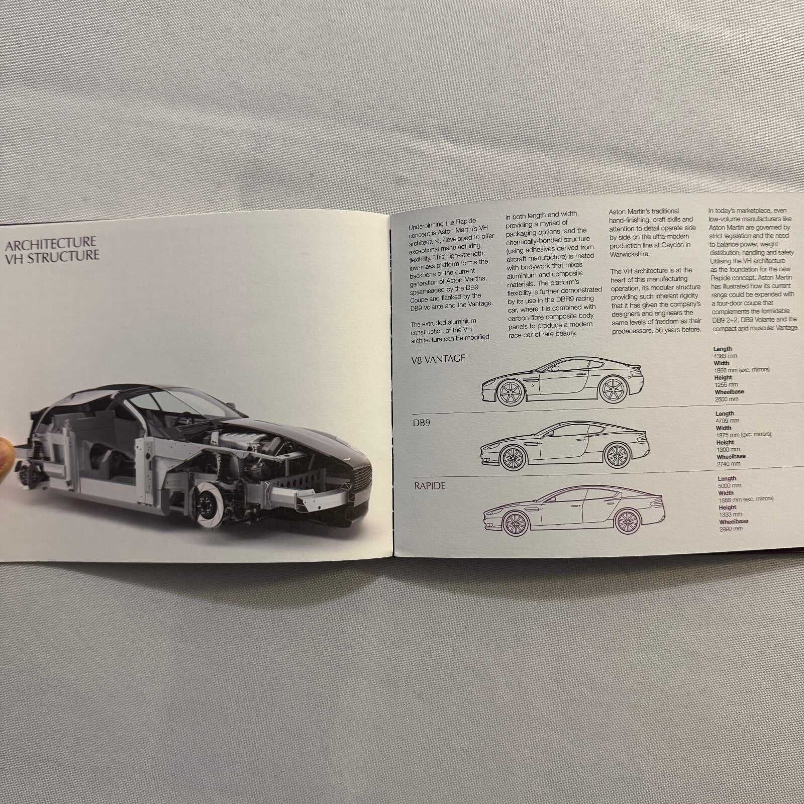 Aston Martin Rapide Car Press Kit Brochure with Photo CD DB9 DBR9 V8 Vantage