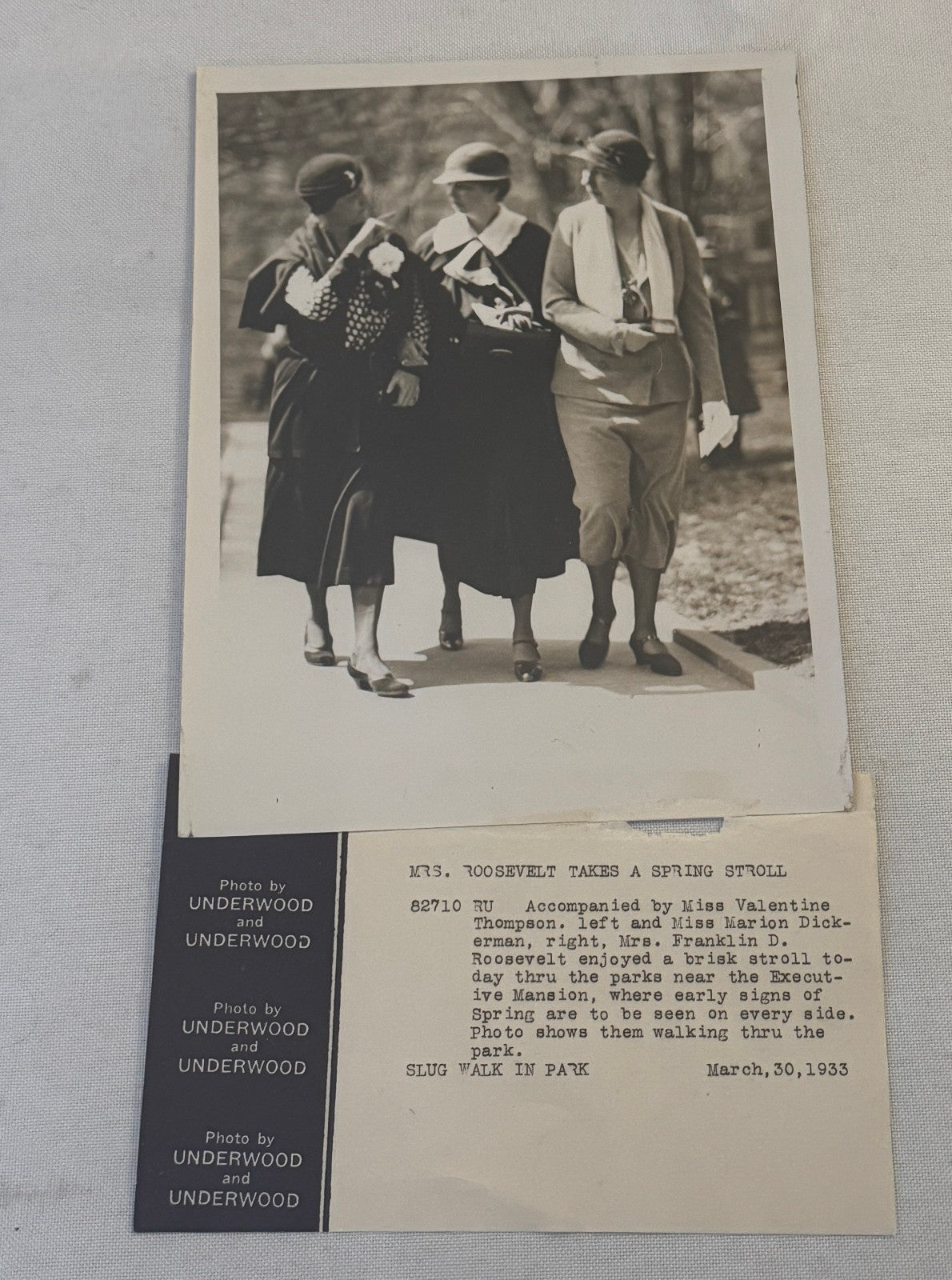 Press Photo Photograph First Lady Eleanor Roosevelt Walking 1933