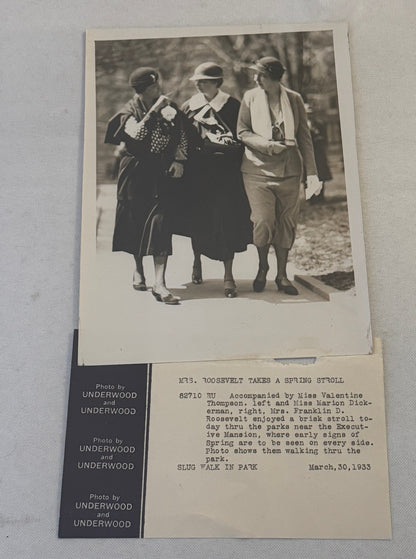 Press Photo Photograph First Lady Eleanor Roosevelt Walking 1933