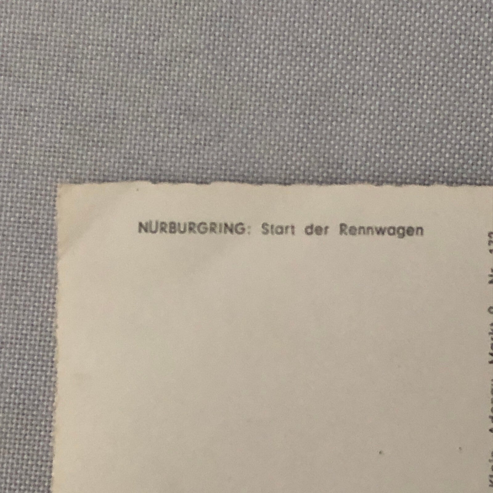 Vintage Nurburgring Racing Photo Postcard Post Card