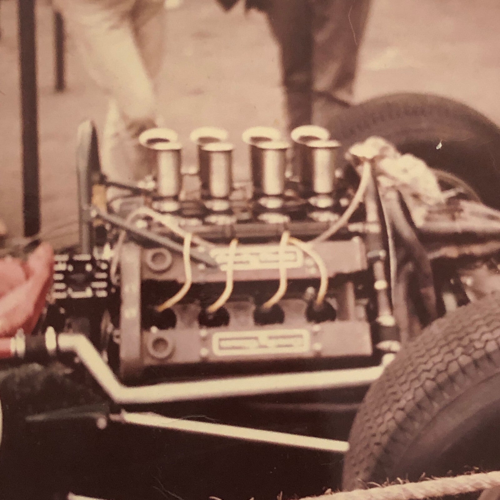 Racing Car Vintage Photo Photograph Print Lotus Climax Car Engine ?