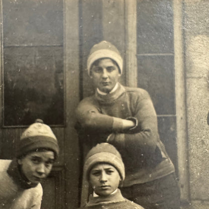 Antique Hockey RPPC Real Photo Postcard Post Card Amateur Team Players