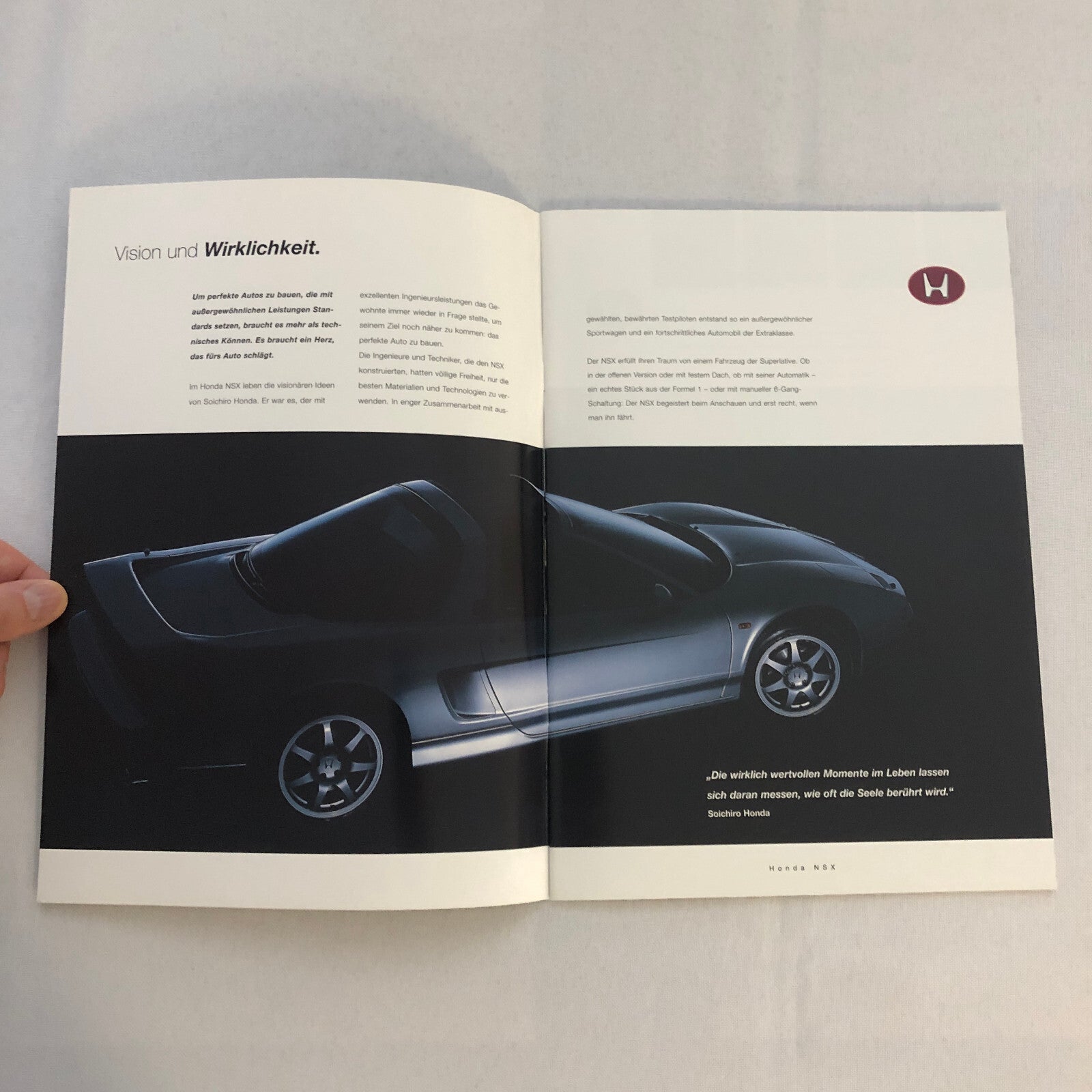 Honda NSX Car Sales Brochure GERMAN Text European Market