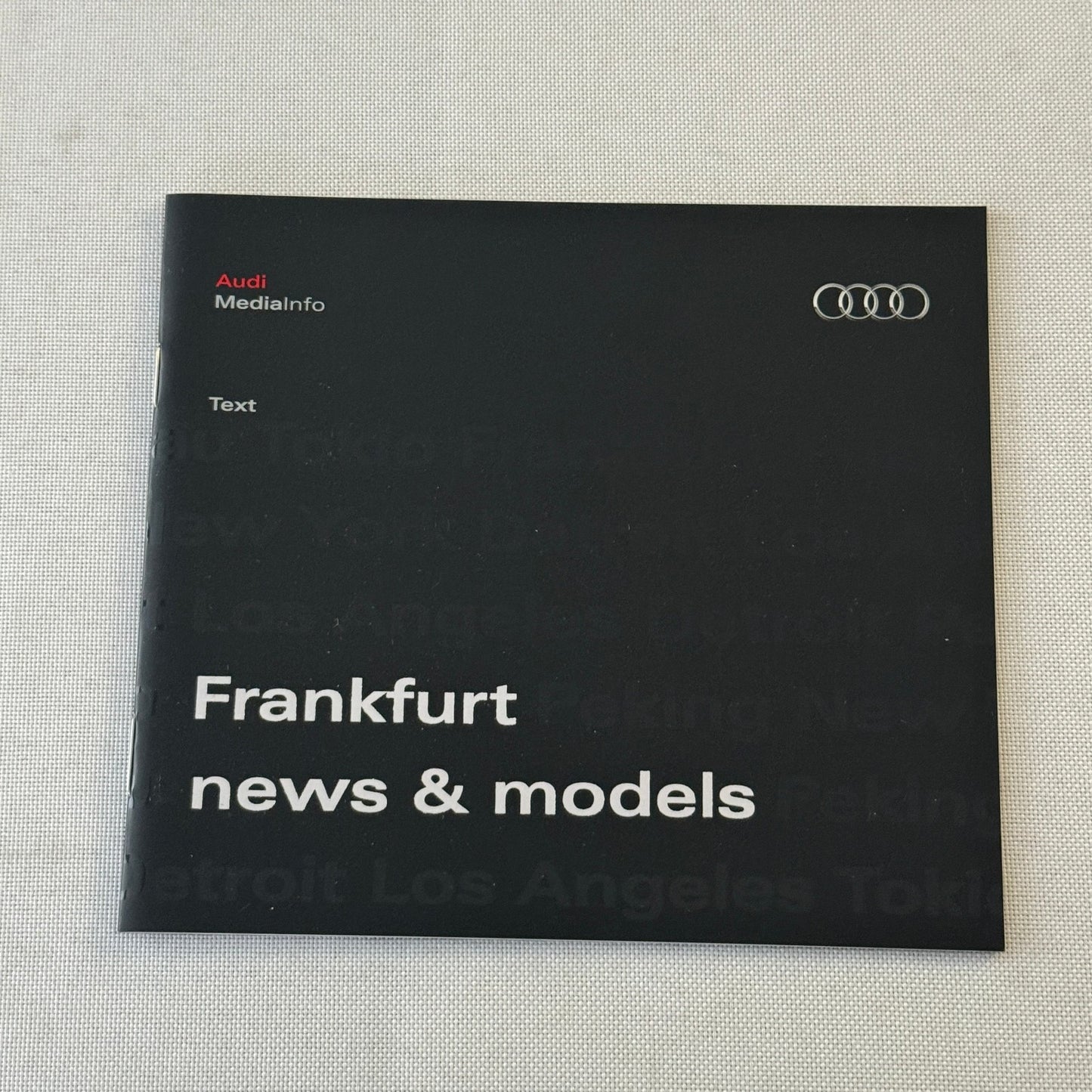 2009 Audi Factory Press Kit Photo CD Brochure Audi R8 Spyder S5 Sportback