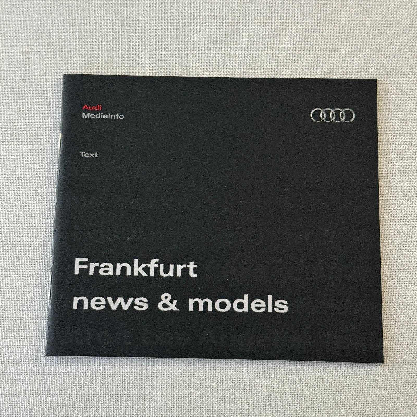 2009 Audi Factory Press Kit Photo CD Brochure Audi R8 Spyder S5 Sportback