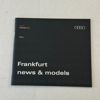 2009 Audi Factory Press Kit Photo CD Brochure Audi R8 Spyder S5 Sportback