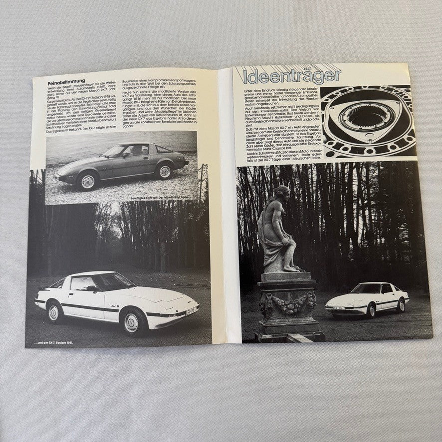 1981 Mazda RX-7 Press Kit Brochure Photos GERMAN Mazda RX7 RX 7 Sports Car