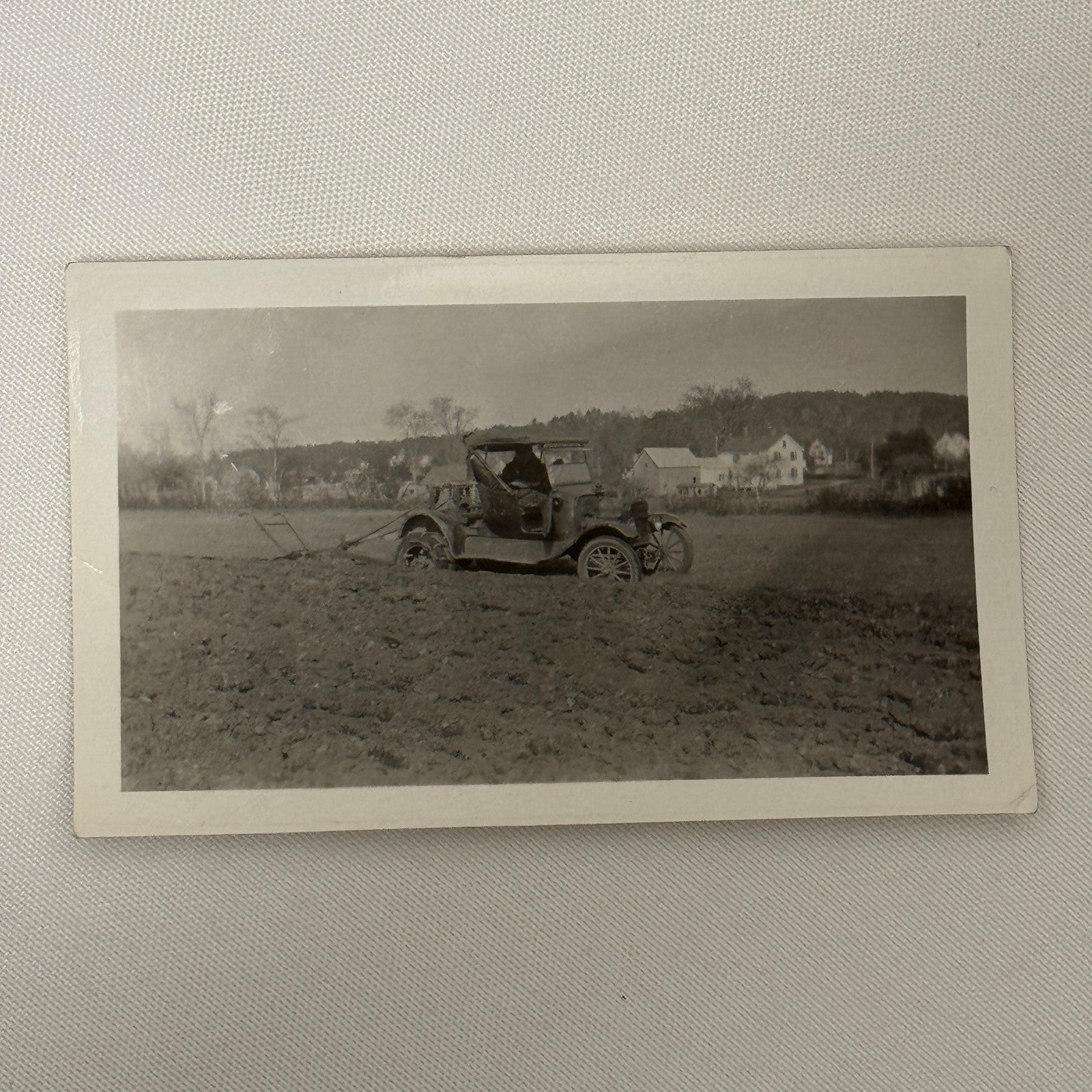 Antique Car Tractor Photo Photograph Print Automobile Farm Plow Snapshot Print