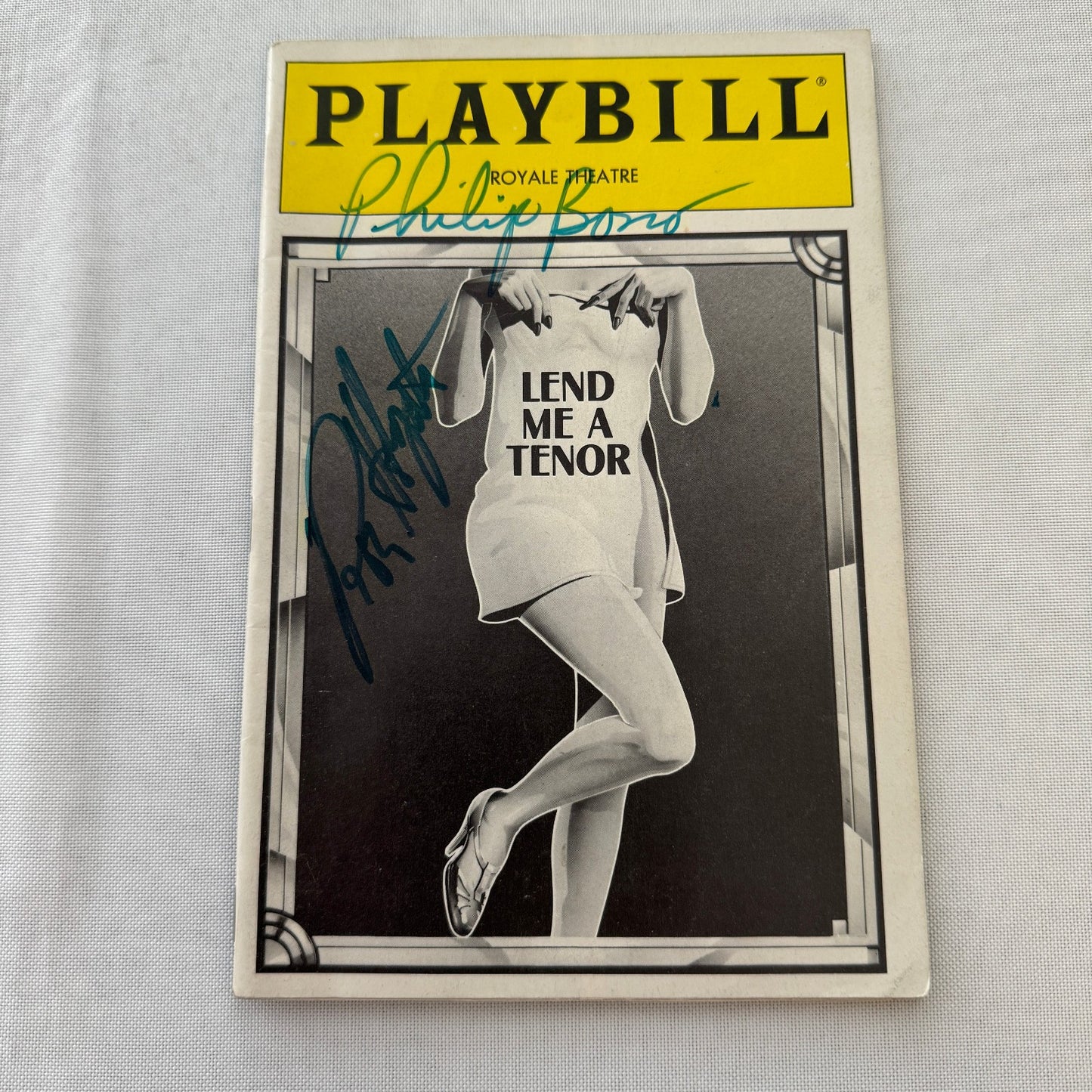 Lend Me A Tenor Cast Signed Program Playbill 1990 6x Signatures