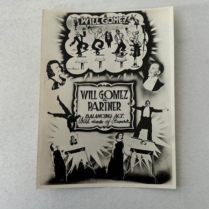 Vintage Circus Performer Acrobat Balancing Act Photo Photograph Will Gomez
