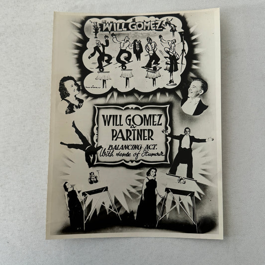 Vintage Circus Performer Acrobat Balancing Act Photo Photograph Will Gomez