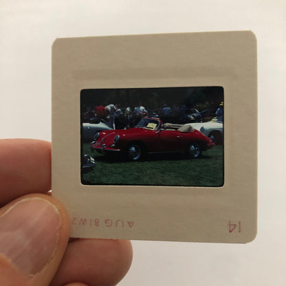Porsche 356 Cabriolet Convertible Car Show 35mm Photo Slide Vintage 1981