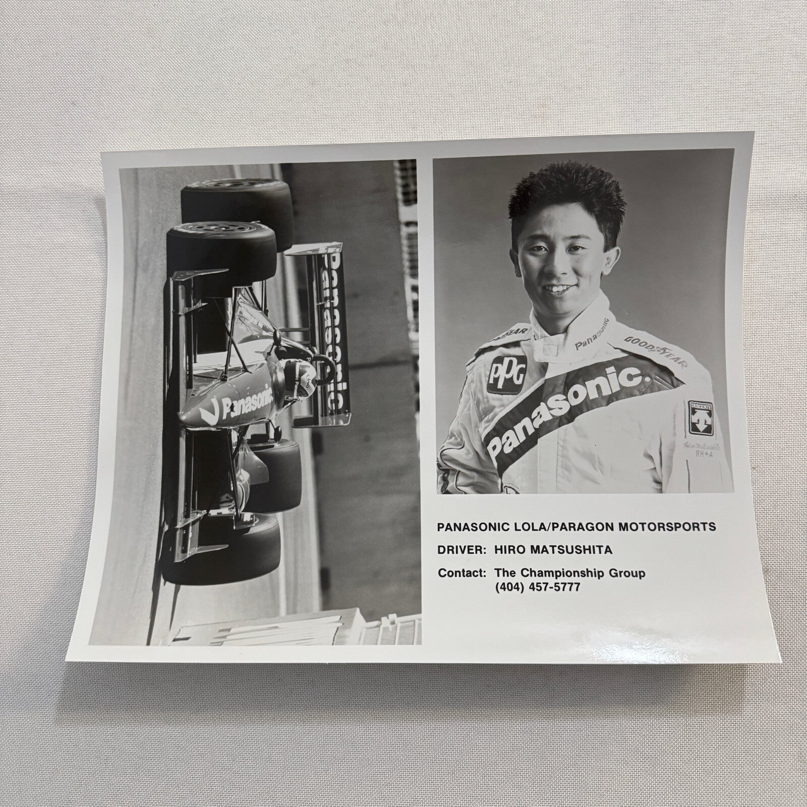 Hiro Matsushita CART Indy Car Racing Driver Press Kit Panasonic Team 1991