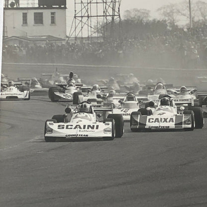 Vintage 1976 Formula 2 F2 Thruxton Grand Prix Racing Photo Photograph ELF +  