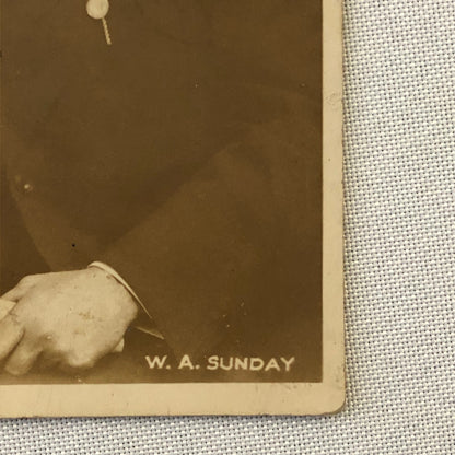 Antique RPPC Real Photo Postcard Post Card W A Sunday W.A. Sunday 
