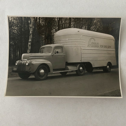 Vintage Photo Photograph of a Truck and Trailer Lot of 2 - Denmark ? 
