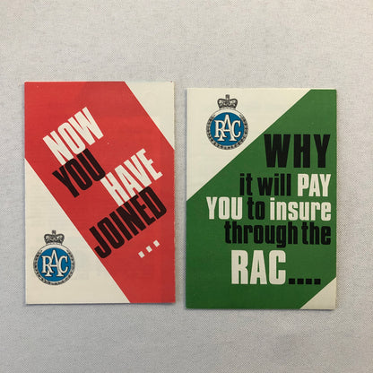 Vintage RAC Royal Automobile Club Welcome Document Package Brochures Car