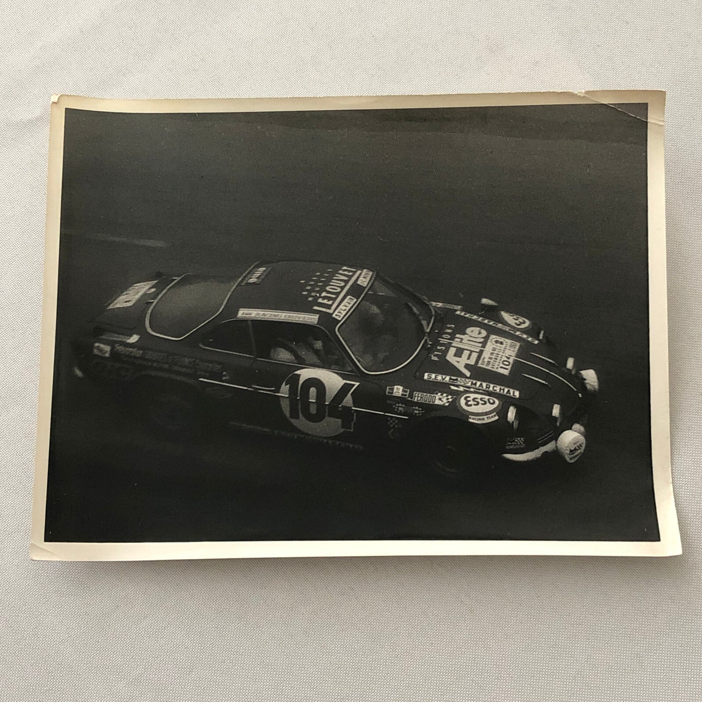 Vintage Renault Alpine Racing Car Photo Photograph Print 1969 Tour de France ? 