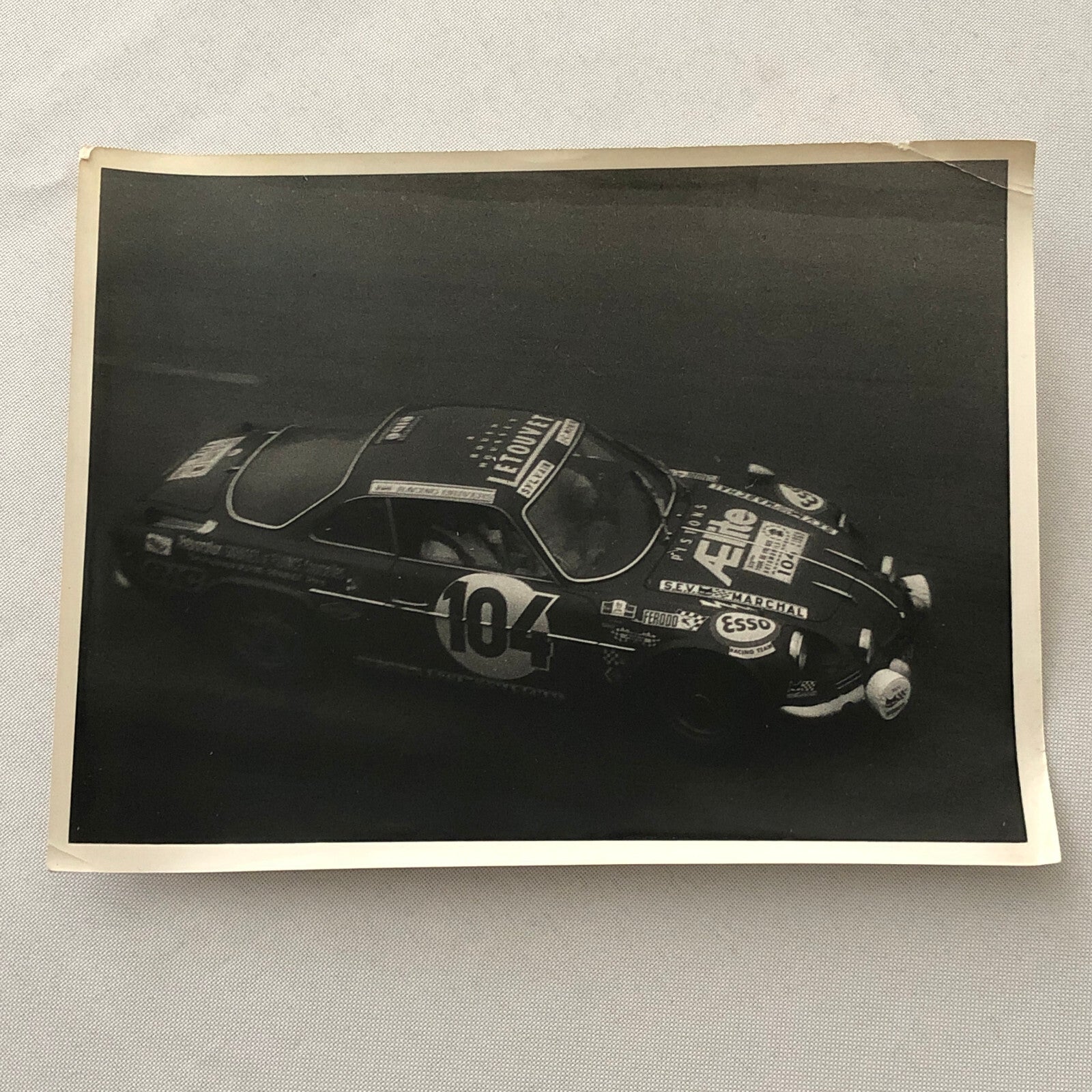 Vintage Renault Alpine Racing Car Photo Photograph Print 1969 Tour de France ? 